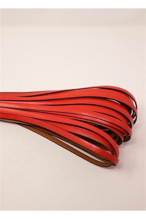 Red Capri sandals with ankle closure Da Costanzo | FORCACORTAROSSO